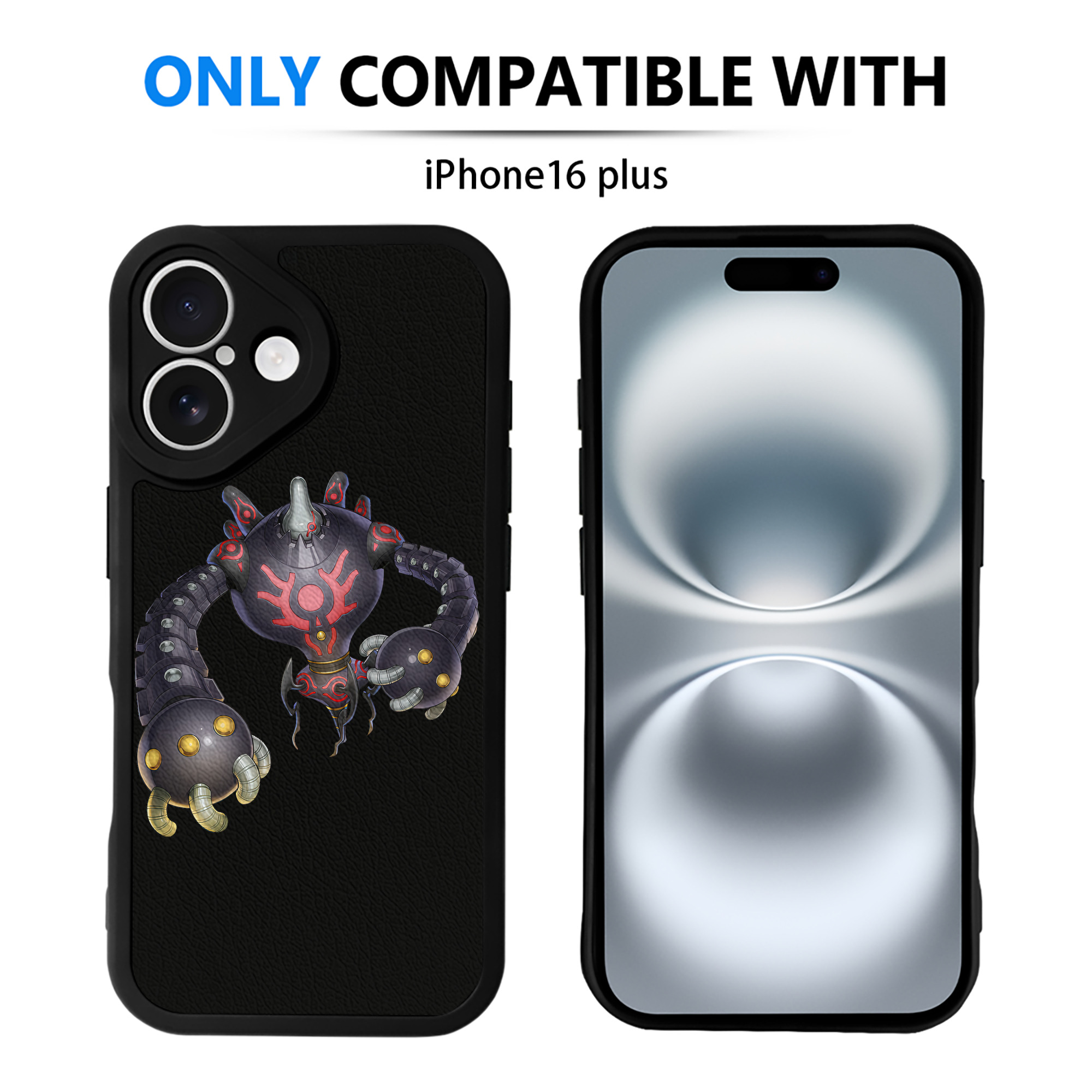 （画像用） 遊☆戯☆王 Yu-Gi-Oh! 【iPhone 16シリーズ対応】シリコンスマホケース（レザー調） 材質：シリコン